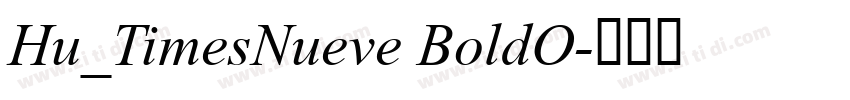 Hu_TimesNueve BoldO字体转换